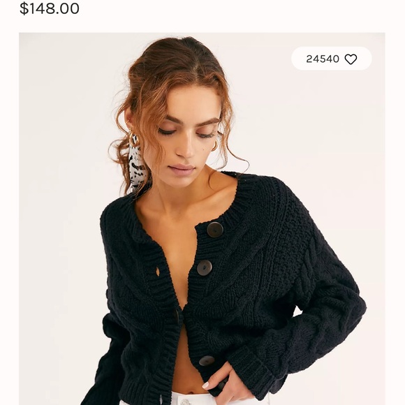 Free people cardigan black - Picture 1 of 6